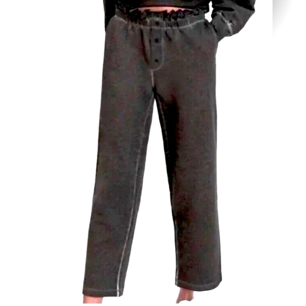 Something Navy Ruffle Waist Sweatpants - Picture 1 of 12